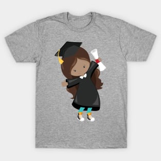 Graduation Girl, African American Girl, Diploma T-Shirt